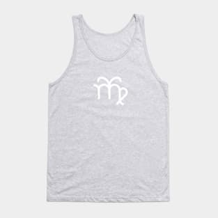 Virgo and Aries Double Zodiac Horoscope Signs (White) Tank Top